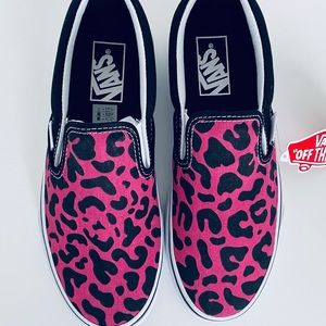Vans • Pink + Black Leopard • Sz M5.5 W7